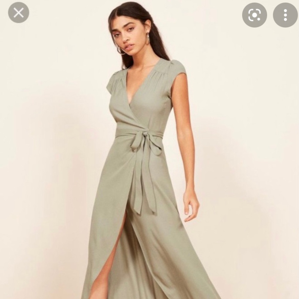Reformation “Chamomile” Dress - Seafoam